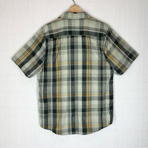 Kavu~Men’s Short Sleeve Sage‎ Green Plaid Button Up Camp Shirt~Sz S - Picture 7 of 13